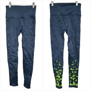 Fabletics High-Waisted Seamless Rib Legging Blue Activewear Athletic Yoga Pants